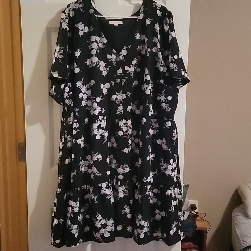 Black flower dress